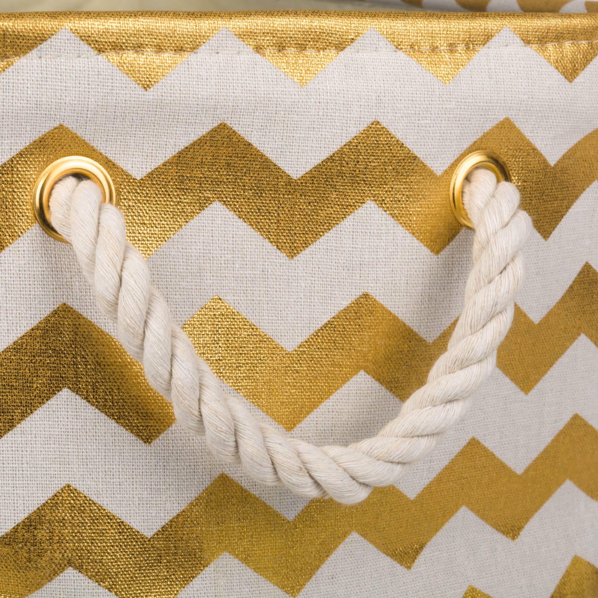 Medium Chevron Polyester Rectangle Bin